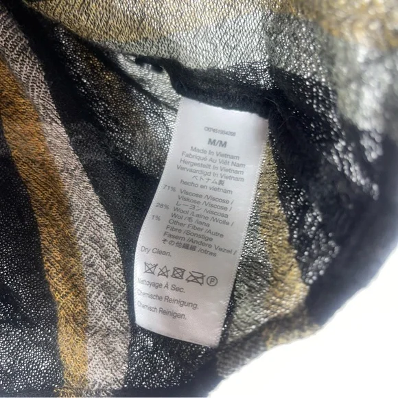 Madewell Highroad Popover Shirt in Lessing Plaid black with an white size M - Picture 11 of 14